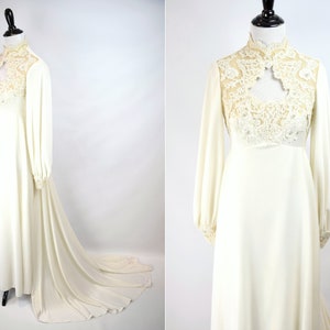 1960s/70s House of Bianchi Bridal Gown // Victorian Revival Bridal Gown ...