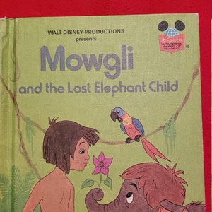 Disney Mowgli and The Lost Elephant Child Vintage Childrens book