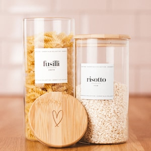 288 minimalistische voorraadlabels | Waterdichte stickers | Keukenetiketten | door Stickers4