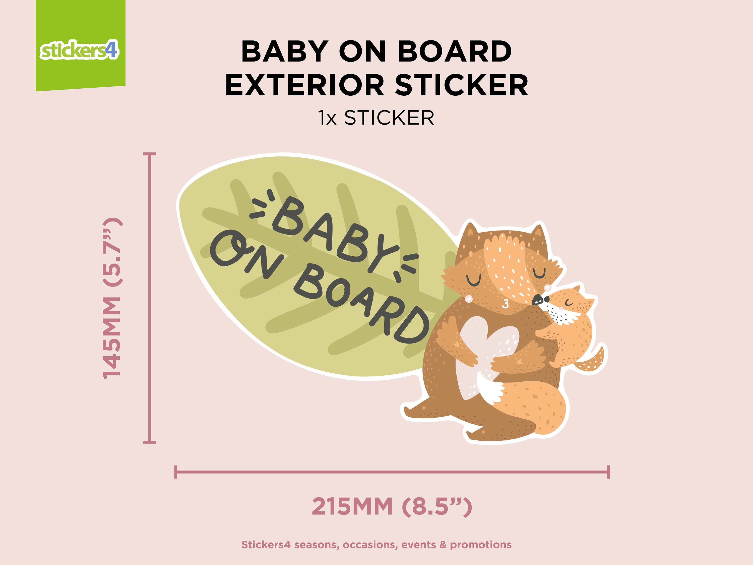 Baby on Board Sticker Cute Design | Etsy