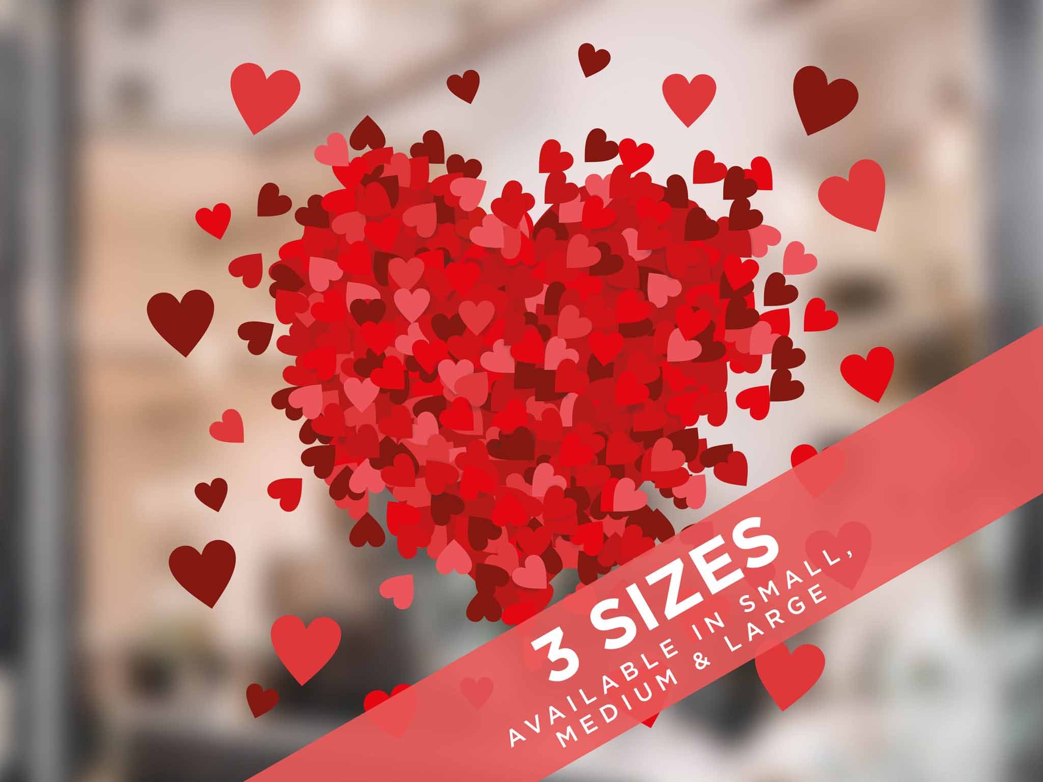  9 Pieces Valentine's Day Heart Stencils Reusable Love