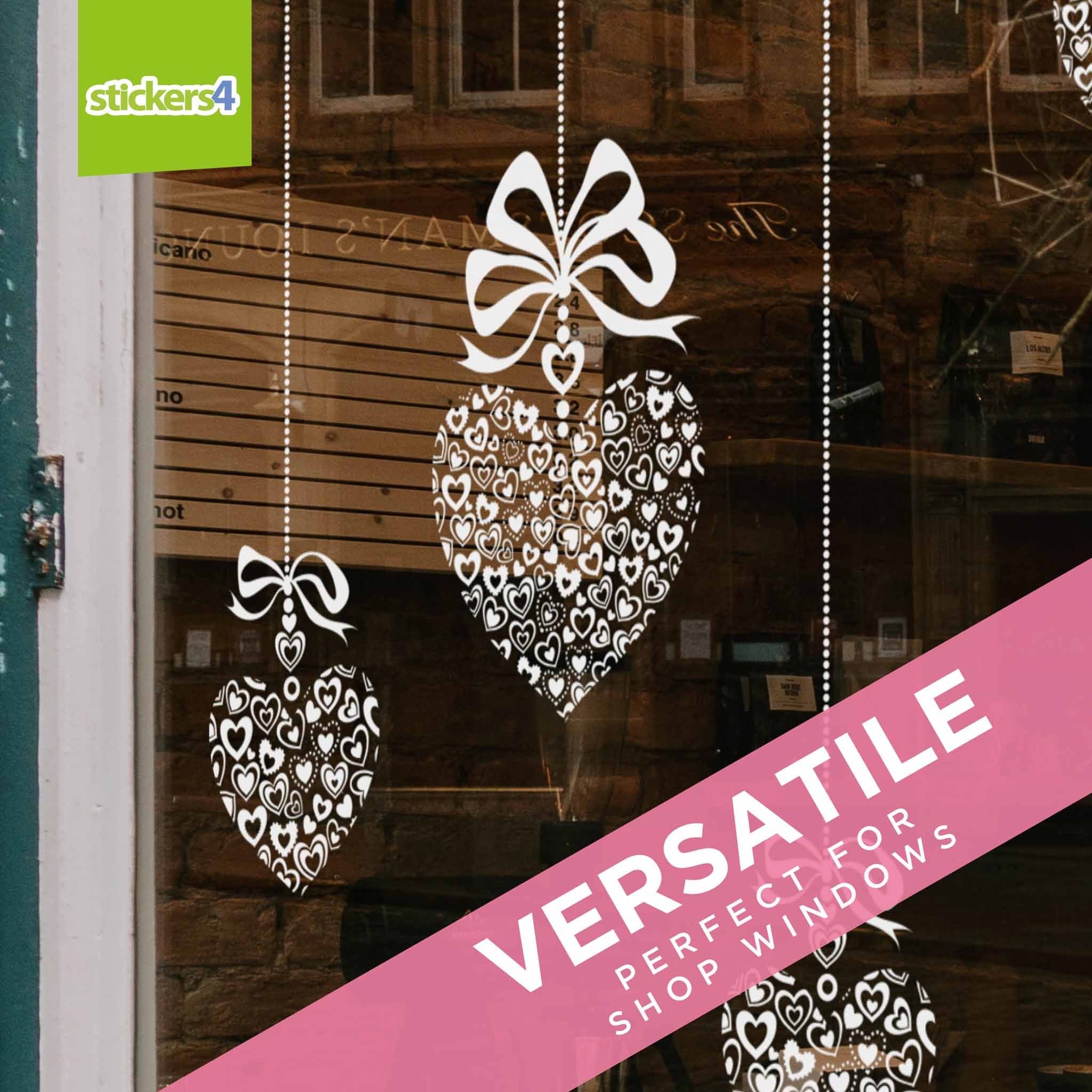 Adesivi per finestre a forma di cuore: decorazioni riutilizzabili per San Valentino - Italia