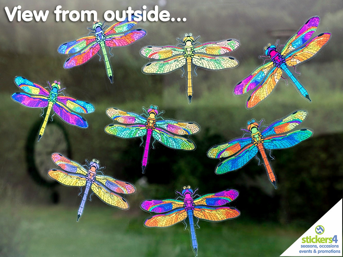 8 Beautiful Dragonfly Double-sided Cling Window Stickers - Etsy UK