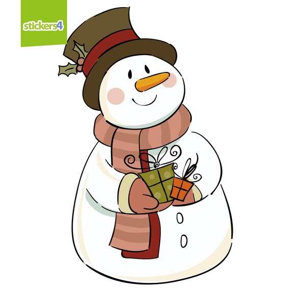  Mfault Winter Snowman Wall Decals Stickers, Let It
