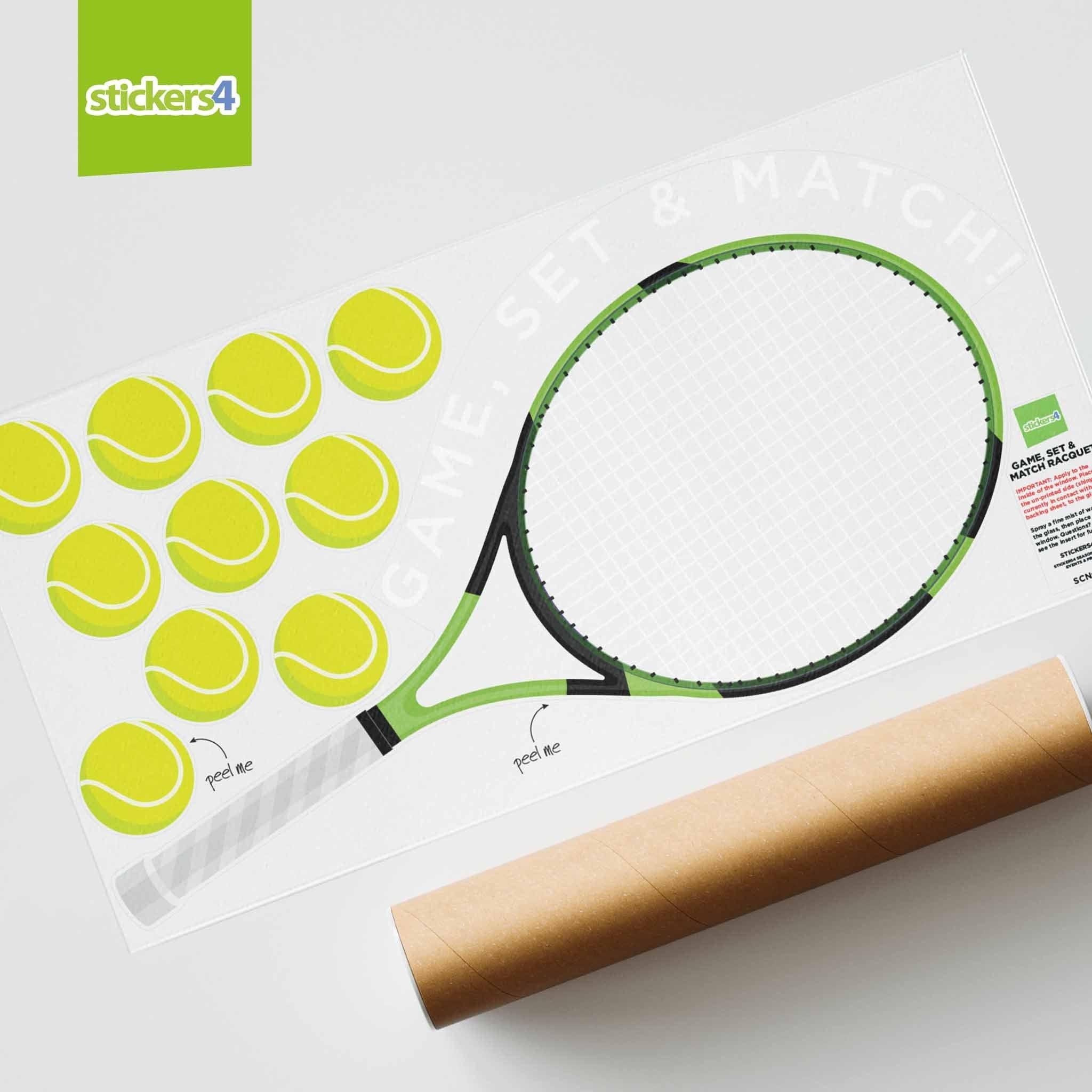 Matchmaker Tennis Rackets Game, Set & Match Tennis Racquet Window Sticker - Etsy UK