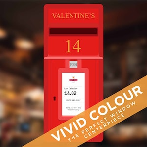 Adesivo per finestra della casella postale di San Valentino Invia amore per San Valentino Vetrina facile da applicare e riutilizzabile