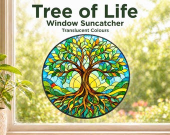 Tree of Life Suncatcher Roundel Window Cling