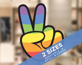 Rainbow Peace Sign Window Sticker