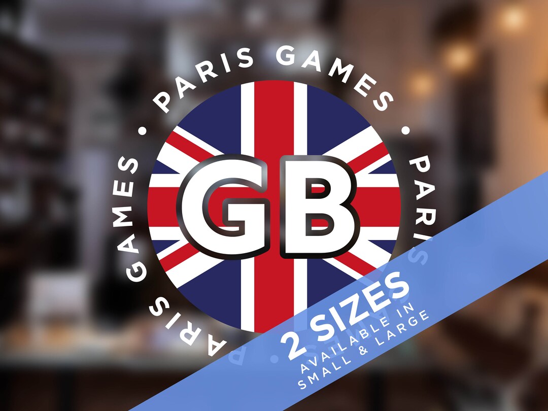 Gb Sticker Window Paris Game GB Flag Roundel Window Sticker - Etsy