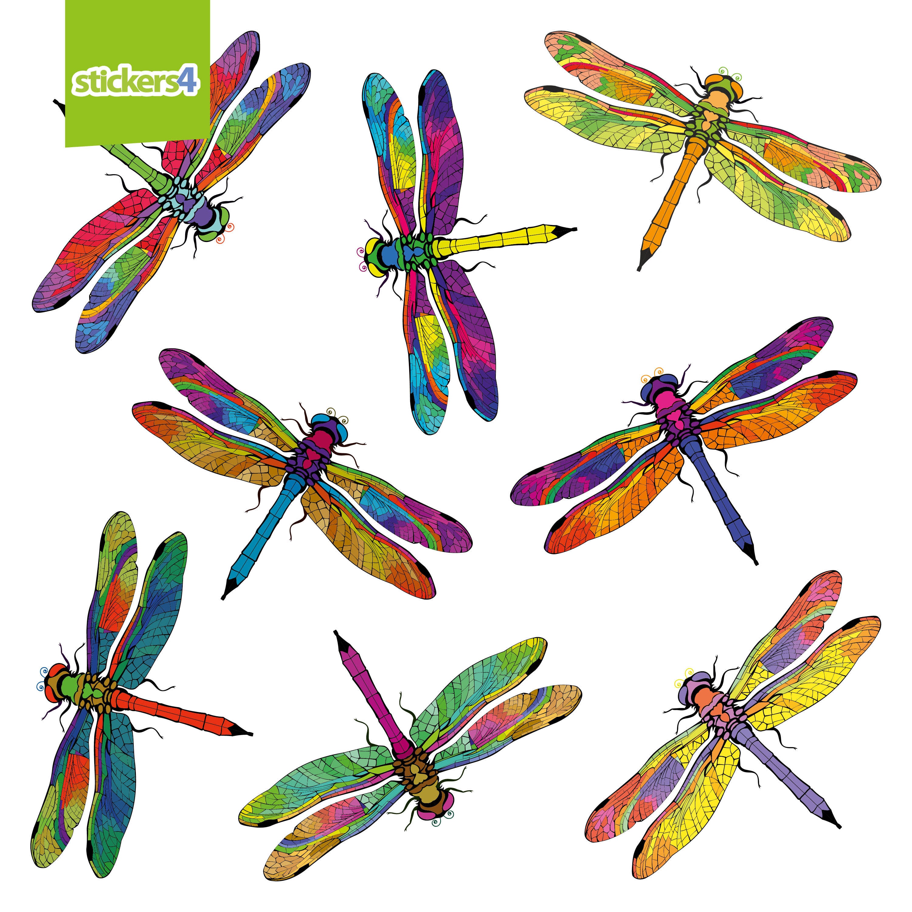 20Pcs Dragonfly Window Clings - Anti Collision Bird Deterrent Stickers For Glass To Prevent Bird Strikes