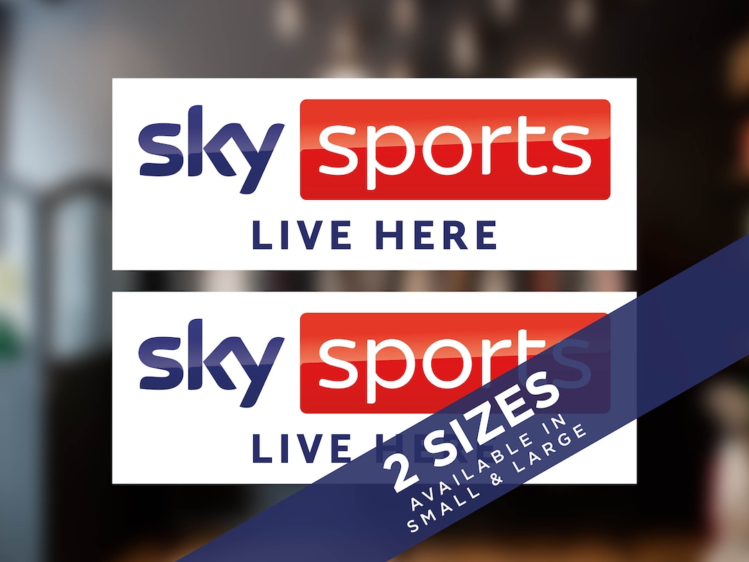 Adesivo per finestra Sky Sports Live Here Italia