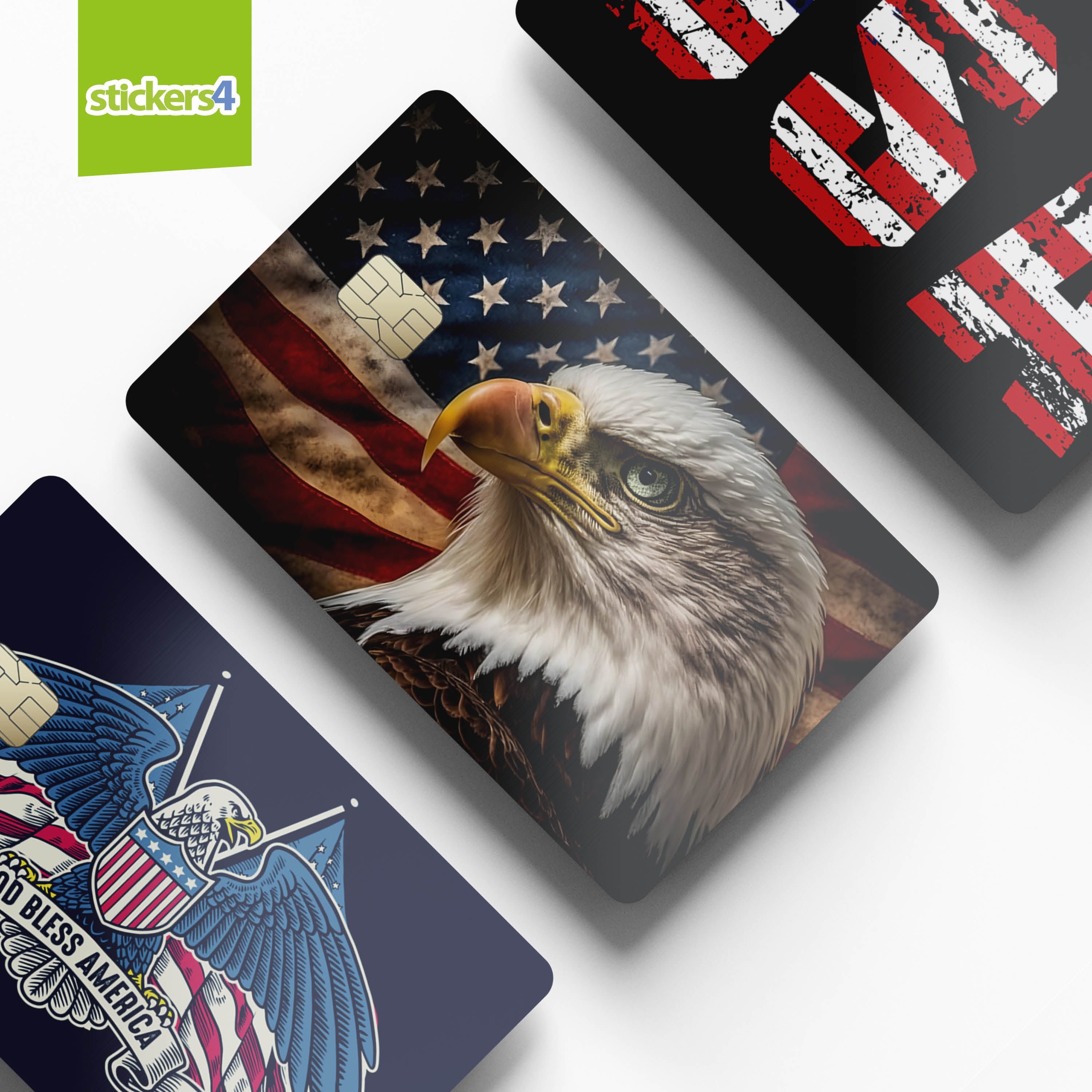 USA Credit Card Stickers: Patriotic Novelty Bank Card Skins (pack of 4) -  Etsy, image size:3000x3000