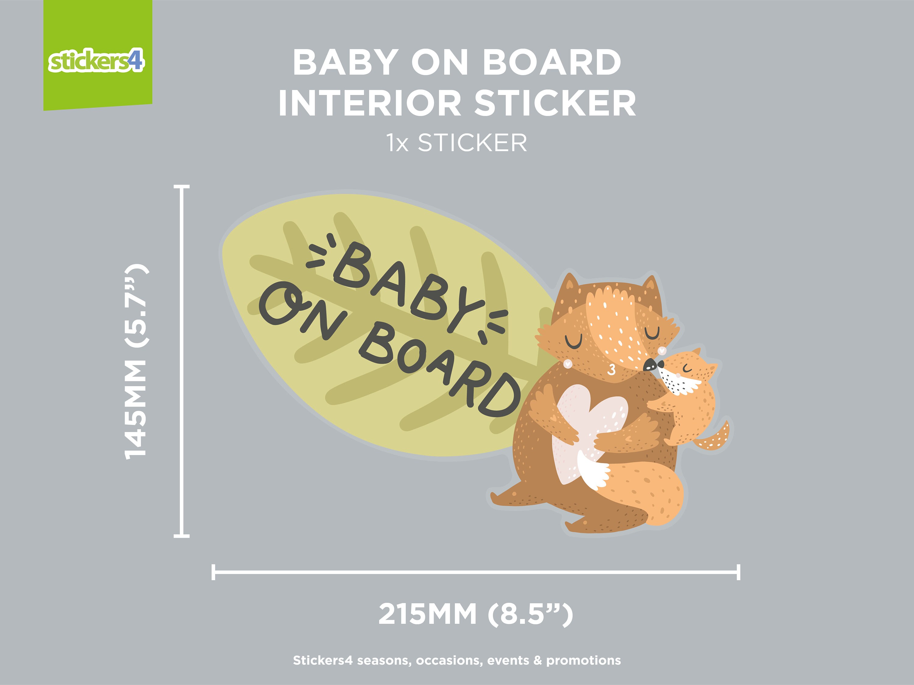 Baby on Board Sticker Cute Design | Etsy
