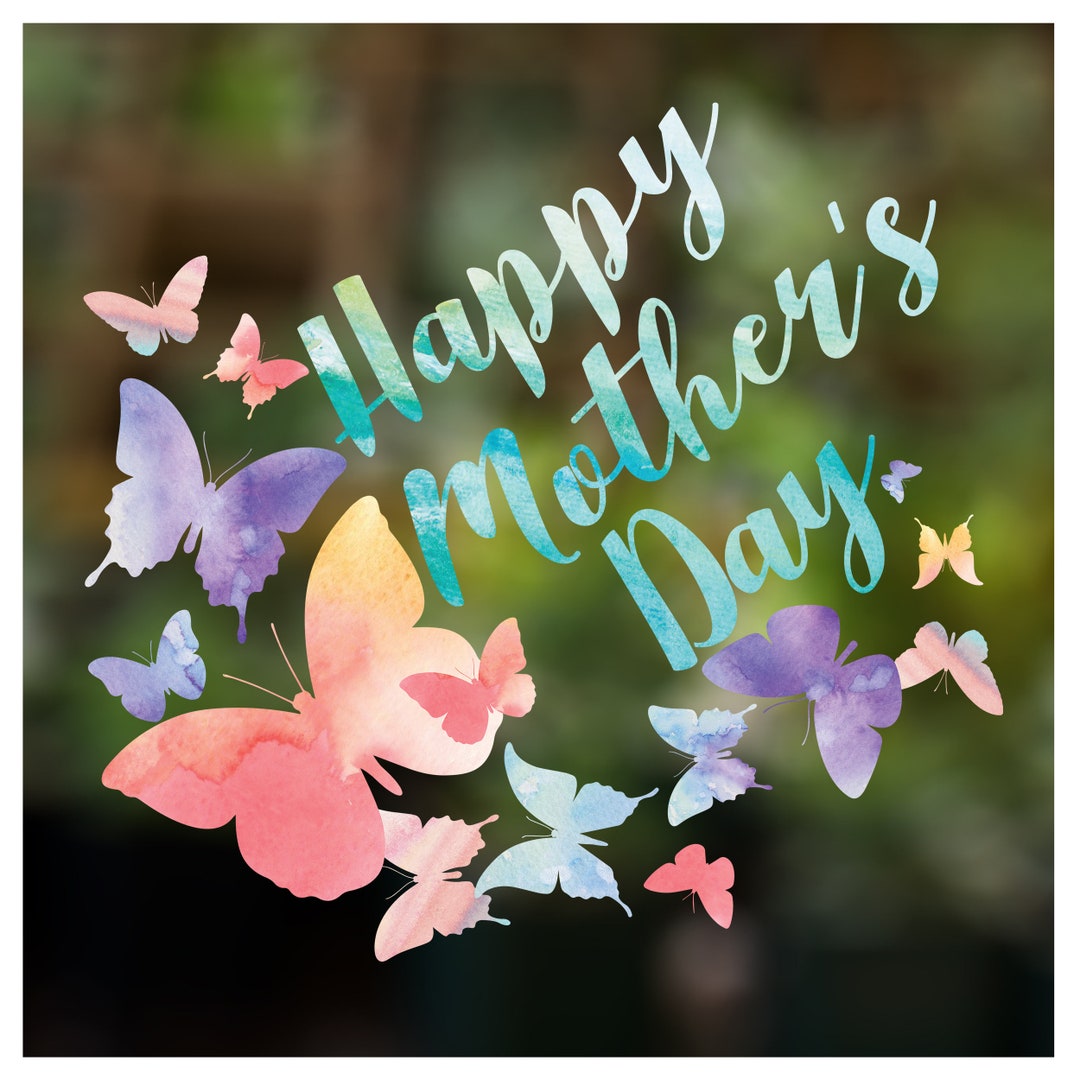 Mothers Day Window Stickers Mother's Day Window Etsy