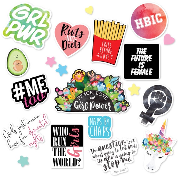 Girl Power Sticker Set Feminisme Stickers Girl Power Stickers