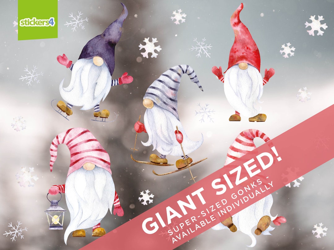 GIANT Size Christmas Gonk Window Stickers - Etsy