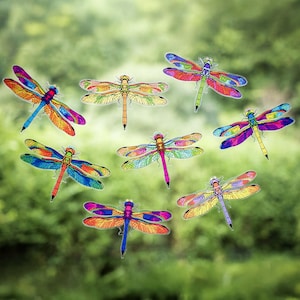 Dragonfly Window Clings | Double-Sided, Bird Safety Stickers