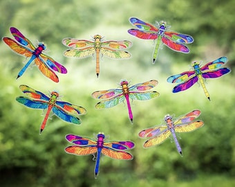 Dragonfly Window Clings | Double-Sided, Bird Safety Stickers