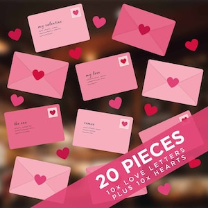 Adesivos de janela com cartas de amor e corações para o dia dos namorados, envio com amor em 14 de fevereiro, fácil aplicação e reutilizável