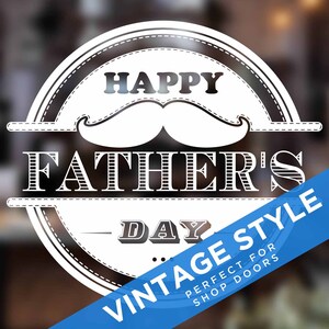 Vintage Happy Father&#39;s Day Window Sticker