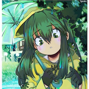 PRINT/POSTER - A froggers Rainy Afternoon Out! - Thick glossy paper