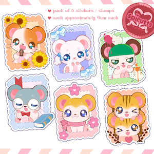 STICKER SET - Special Hamster Stamp Delivery! - Glossy Vinyl Peelback