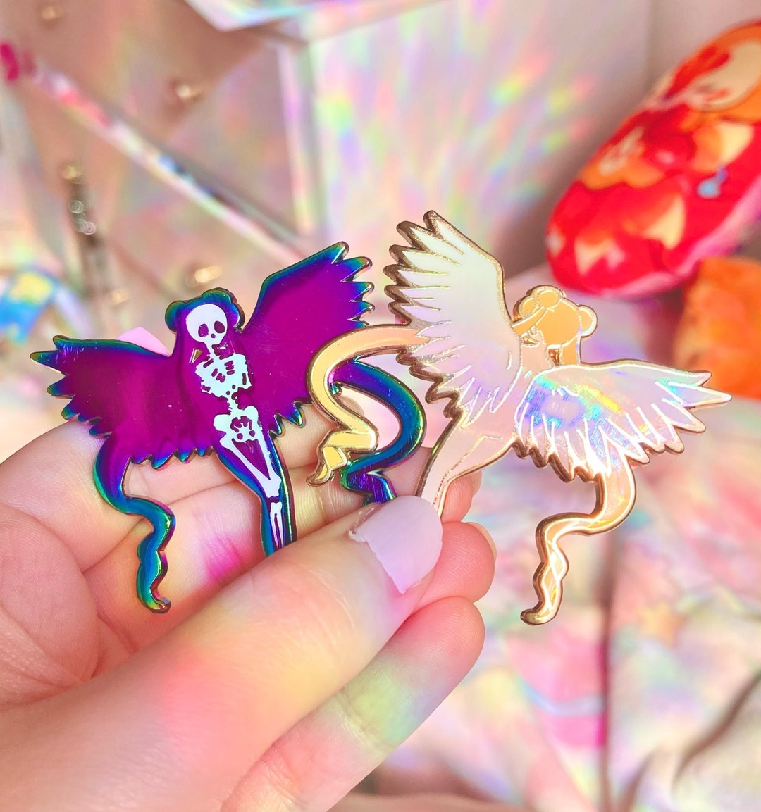 Pin(s) - Magical Girl Angel / Death Pins~! - Gold Plating/black Holo ...