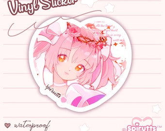 STICKER - Sweet Godoka~! - Glossy / Vinyl / Peelback / Waterproof / Cute / Anime / Cartoon / Magical Girl