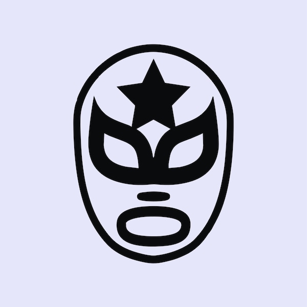 Mexican Wrestling Mask vinyl decal, Luchador sticker, Lucha Libre mask, iphone, car decal, laptop