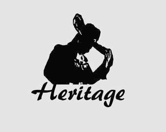 Mariachi Charo with Tipping Sombrero Heritage Vinyl Die Cut Decal