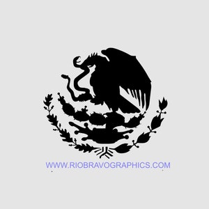 Mexican National Emblem Die Cut Decal