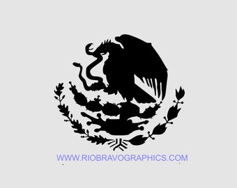 Mexican National Emblem Die Cut Decal