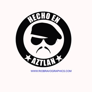Hecho En Aztlan Chicano Latino Vinyl Cut Decal Sticker image 2