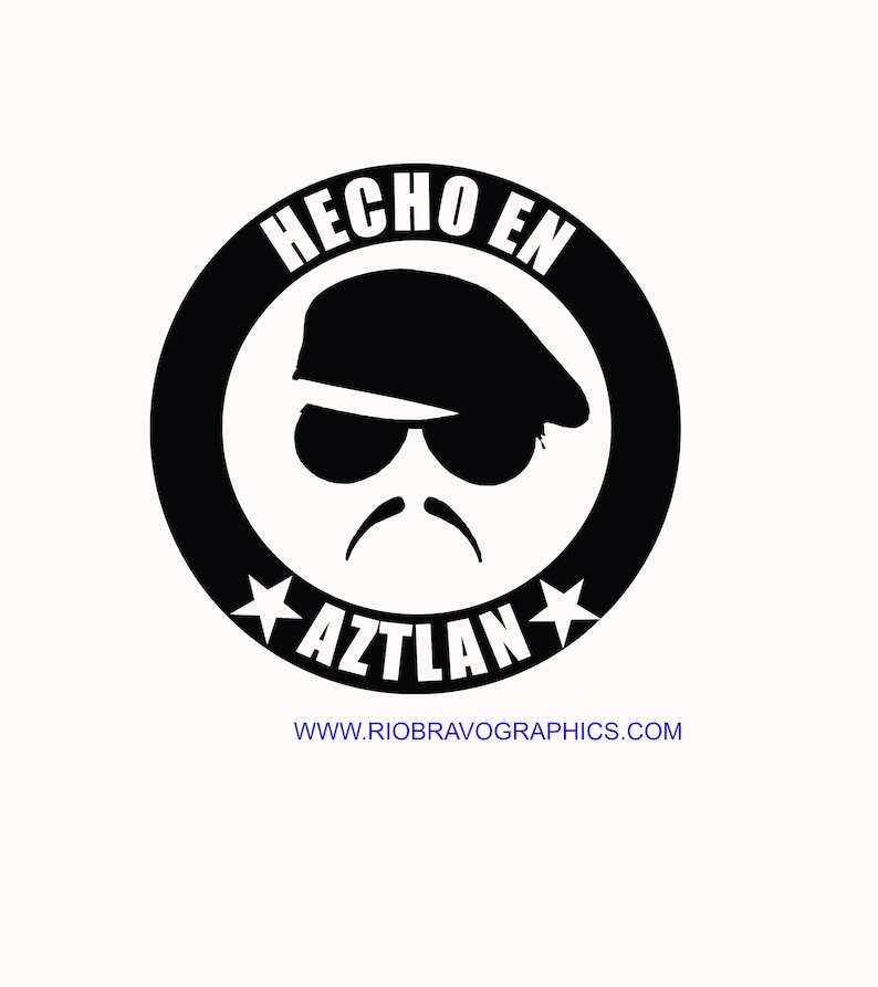 Hecho En Aztlan Chicano Latino Vinyl Cut Decal Sticker image 2