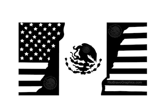 Download Mexican American Blended Flags Etsy