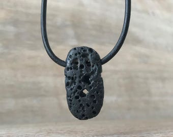 Lava Bead Necklace Mens, Diffuser Necklace, Essential Oil Aromatherapy Necklace, Lava Stone Jewelry, Lava Rock Necklace, Aromateraphy Beads