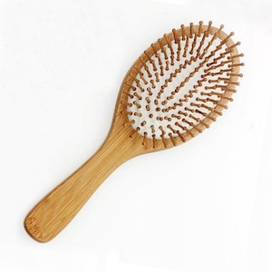 Spazzola per capelli in bambù di qualità premium - Spazzola per capelli antistatica districante e massaggiante per tutti i tipi di capelli I denti con setole in legno prevengono i problemi ai capelli
