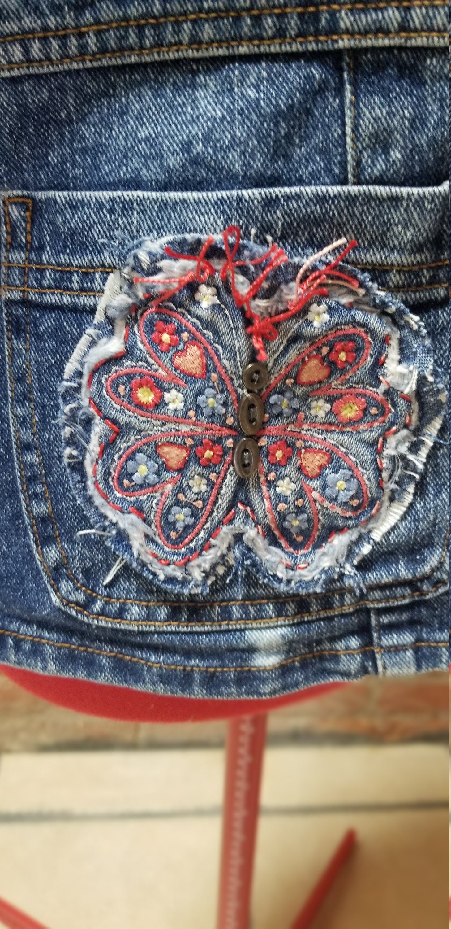 Butterfly Snow Showers Denim Jean Jacket Etsy