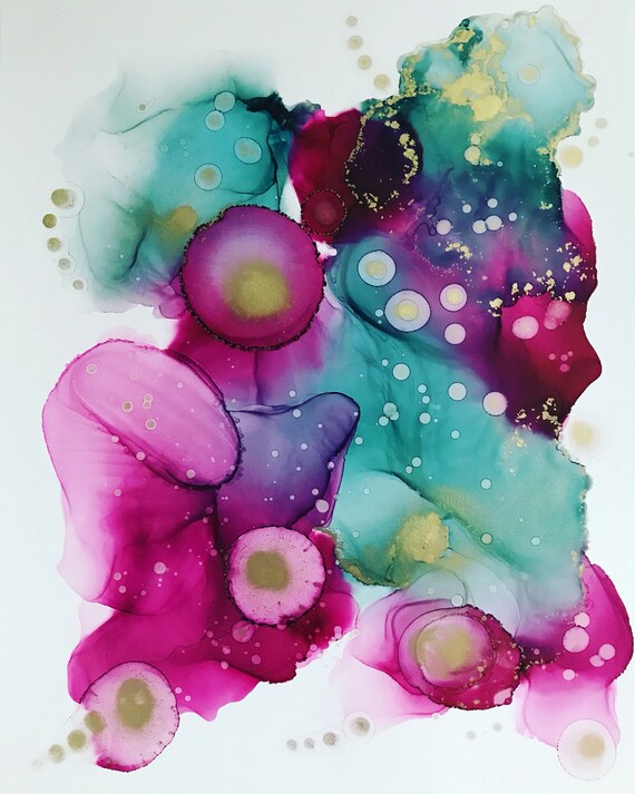 jewel tone abstract art