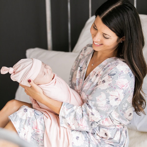 Pink Robe and Swaddle Set Etsy