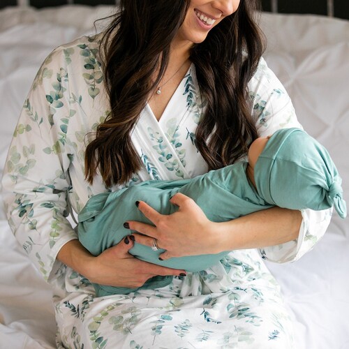 Mommy and Me Maternity Robe and Swaddle Set. Matching Dad Etsy