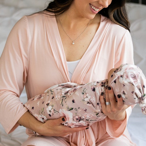 Mommy and Me Robe/swaddle Setcute Matching Hospital Etsy