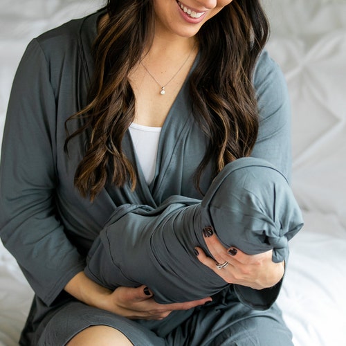 Mommy and Me Robe/swaddle Setcute Matching Hospital Etsy