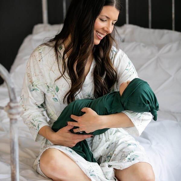 Mommy and Me Robe and Swaddle Set Gender Neutral Etsy