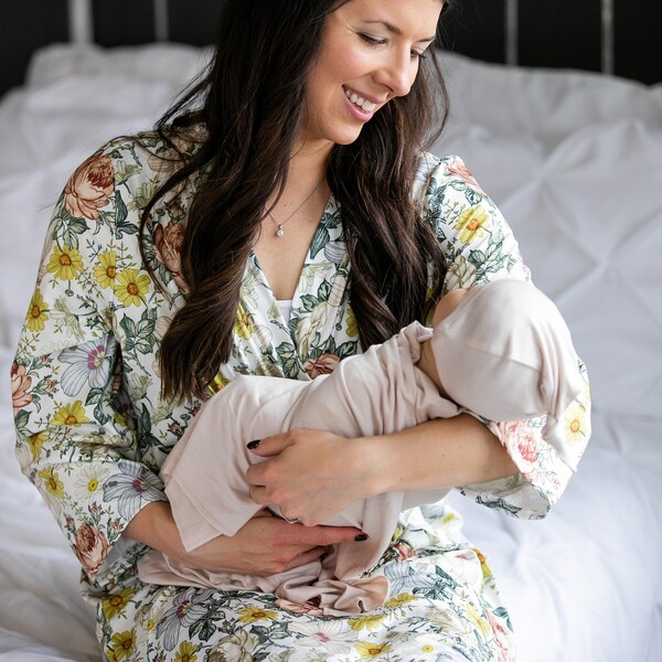 Mommy and Me Robe and Swaddle Set Gender Neutral Etsy