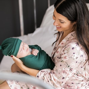 Robe and Swaddle Set,Mommy and Baby Matching,Hospital Bag,Mommy and Me,Matching Hospital Outfits,Baby Girl,Baby Boy,Blanket,Gender Neutral