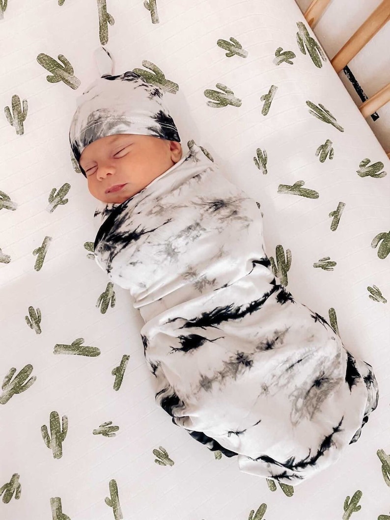 Tie Dye Robe and Swaddle Setblack and Whitematernity Etsy