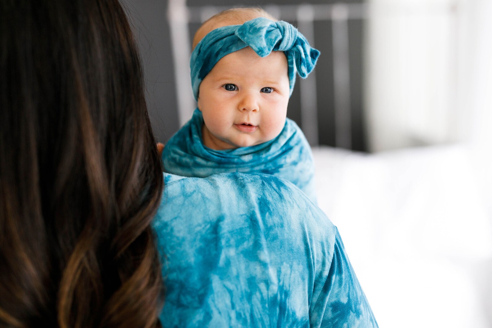 Teal Tie Dye Swaddlematernity Robe and Matching Swaddle Etsy