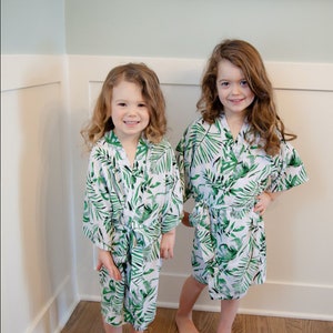 Palm Leaf Robe and Swaddle,Mommy and Me Matching Set,Postpartum,Maternity Robe,Matching Swaddle,Hospital Gown,Baby Shower Gift,Pregnant,Baby image 7