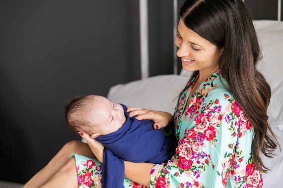 Robe and Swaddle Set baby Boy mommy and Me Matching Set baby Shower Gift pregnant maternity Robe hospital Robe gift for Wife mom and Baby Etsy Canada